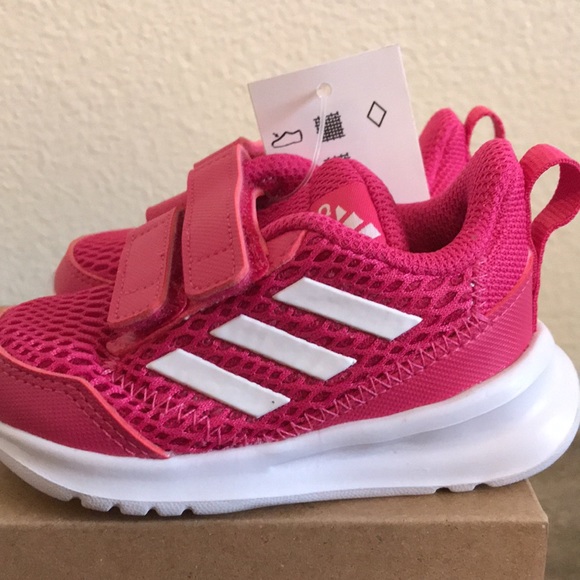 Adidas Pink Baby Shoes Size 4 - Picture 4 of 6